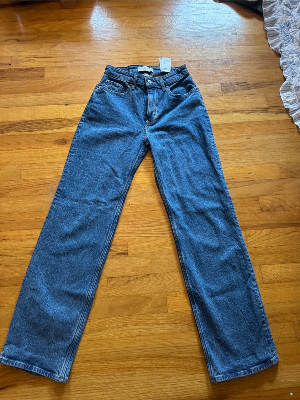 Abercrombie & Fitch Women's Blue Wide-Leg Jeans